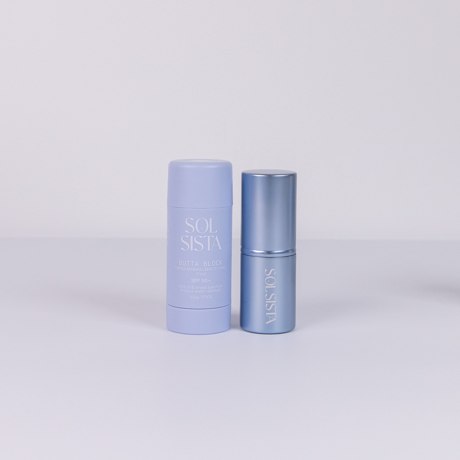 Retractable Kabuki Brush and Butta Block SPF50+ Mineral Sunscreen
