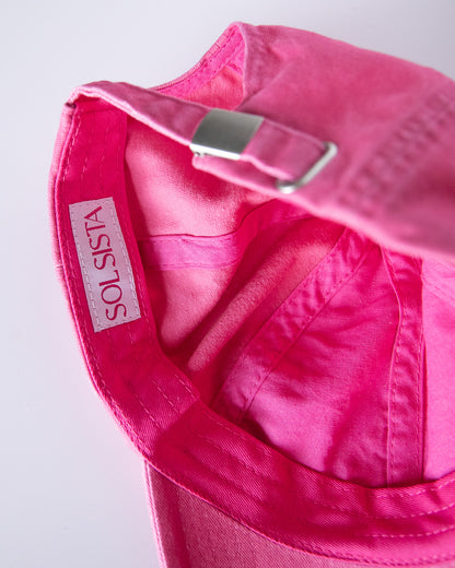 Pre-Washed dad Cap - Yeah The Girls - Fuchsia Colourway