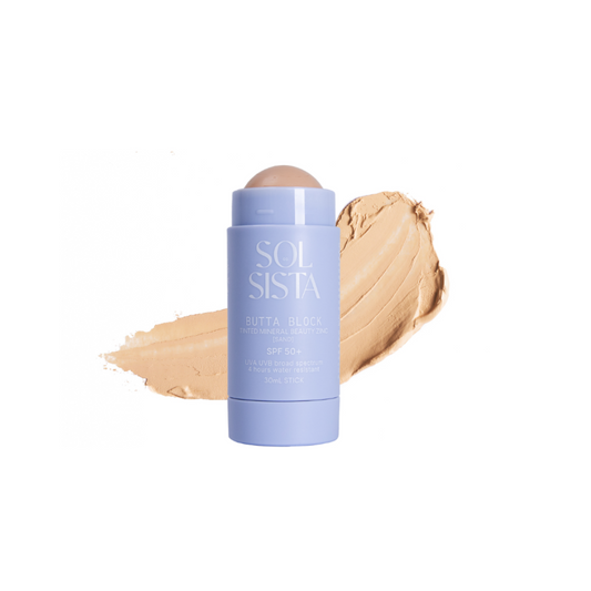 Butta Block Tinted Mineral Beauty Zinc SPF50+ Sand 